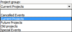 Sample drop-down list