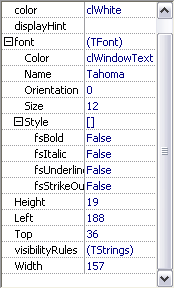 Settings panel on custom application form layout screen